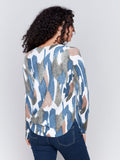 Charlie B- Printed Round Hem Sweater