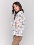 Charlie B-Short Plaid Knit Jacket