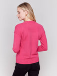 Charlie B- Magenta Cities Boucle Sweater