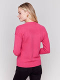 Charlie B- Magenta Cities Boucle Sweater